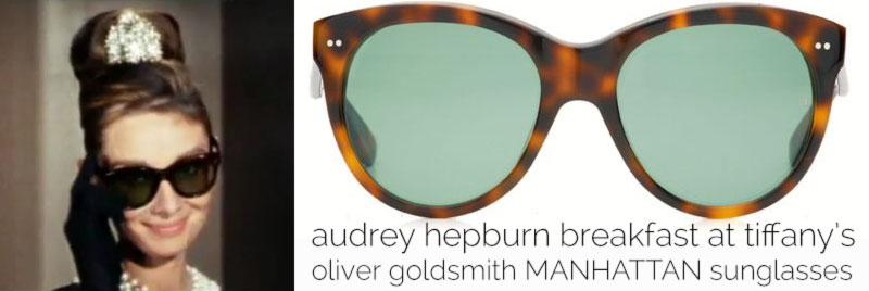 Audrey Hepburn sunglasses Breakfast at Tiffany s