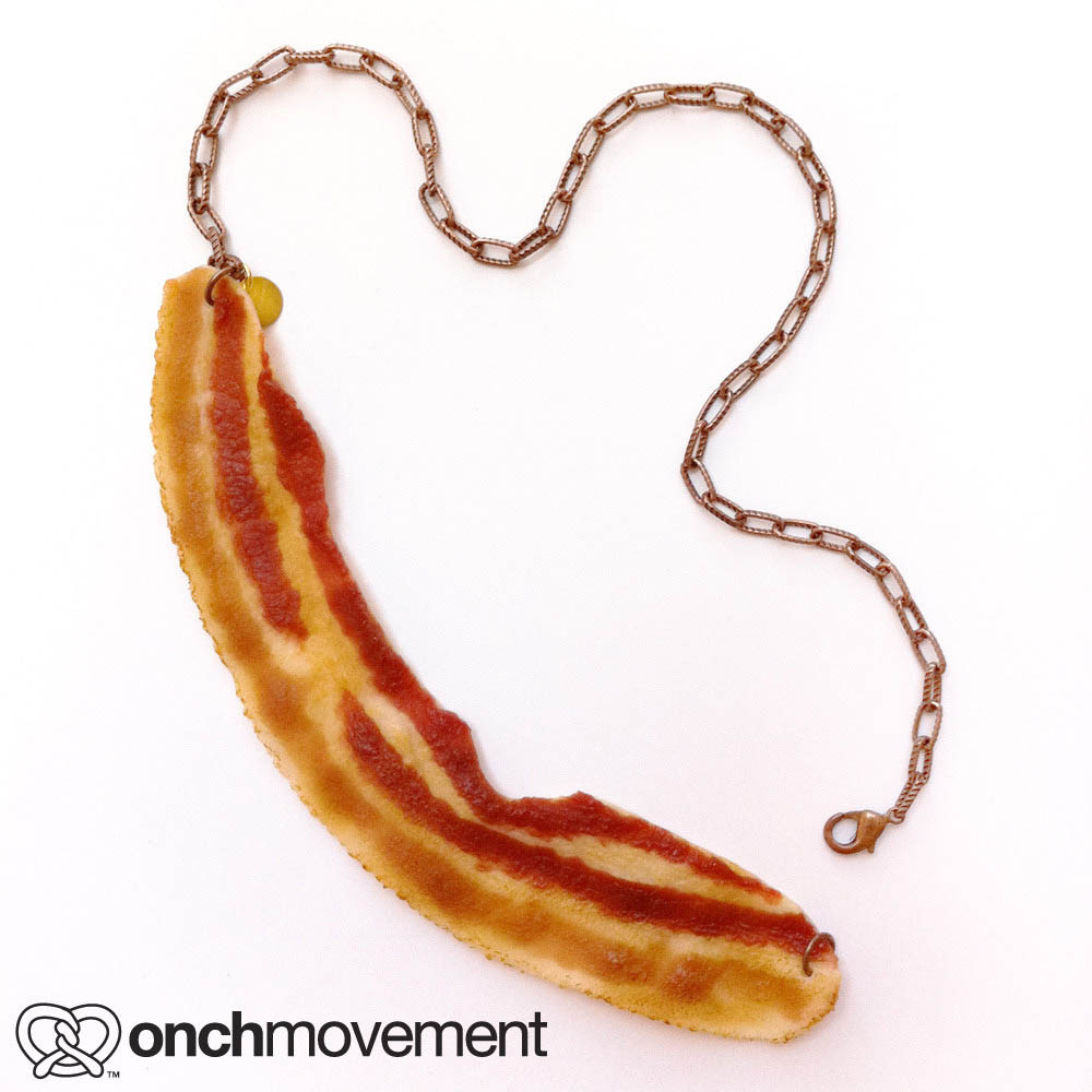 Bacon necklace handmade