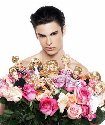 Barbie Ken Karl Lagerfeld roses