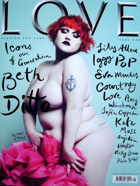 Beth Ditto Love Magazine cover