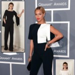 Beyonce 2013 Grammy black and white Osman Jumpsuit