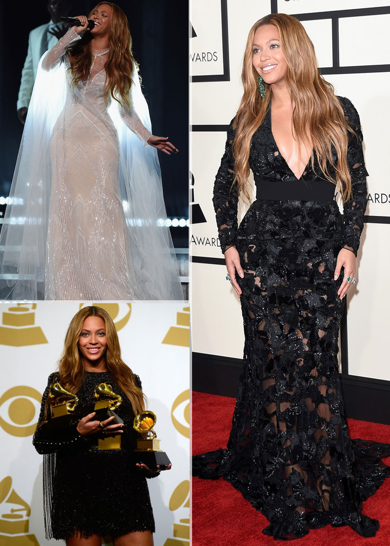 Beyonce 2015 Grammy Awards dresses