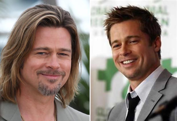 Brad Pitt different hairstyles