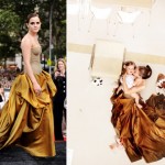 bronze Bottega Veneta dress Emma Watson Sarah Jessica Parker
