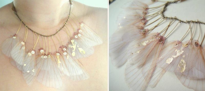 butterfly wings necklace Jewelera Derya Aksoy