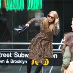 Cara Delevingne shooting for DKNY