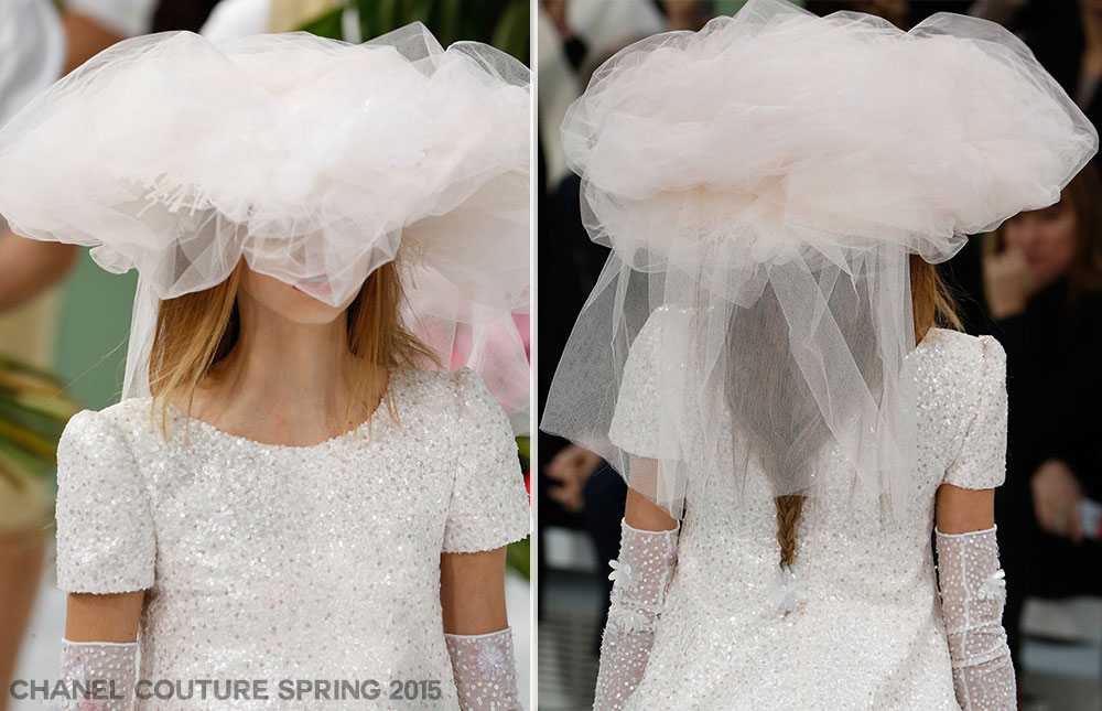 Chanel Couture bridal hat Spring 2015