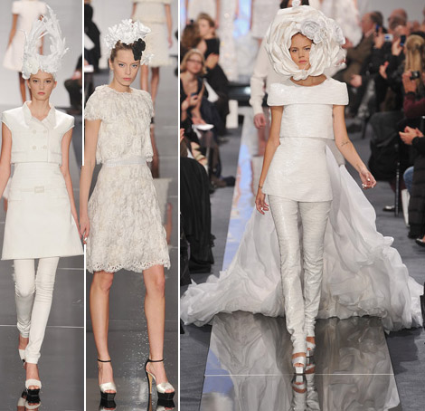 Chanel Couture Spring 09 white bride