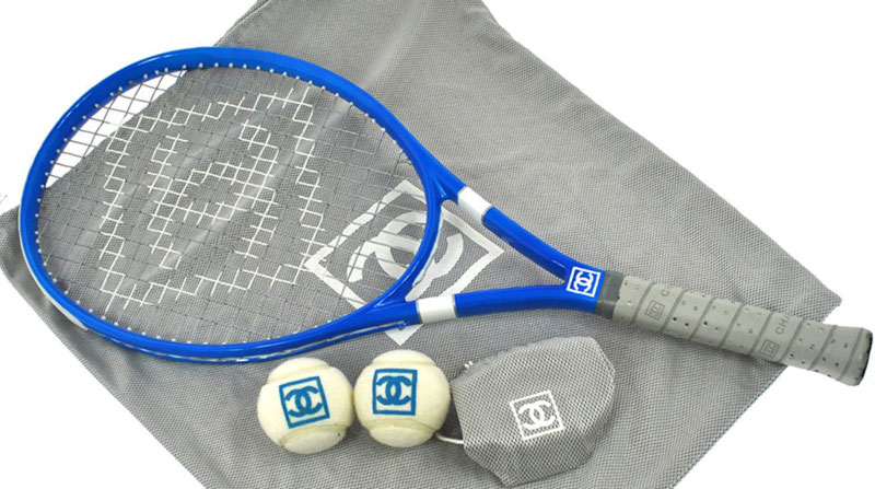 Chanel tennis racket blue