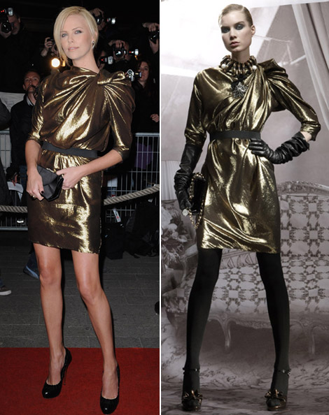 Charlize Theron Lanvin dress Paris premiere