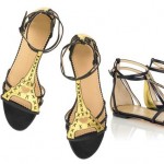 Charlotte Olympia black gold sandals Spring 2013