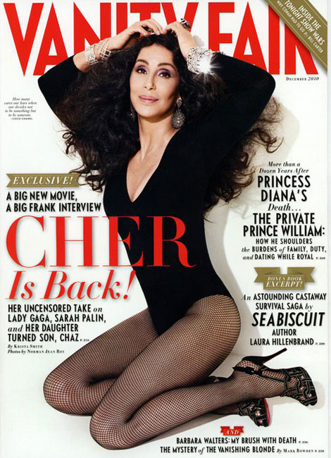 Cher Vanity Fair December 2010 cover
