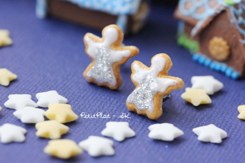 Christmas earrings cookies petitplat Stephanie Kilgast