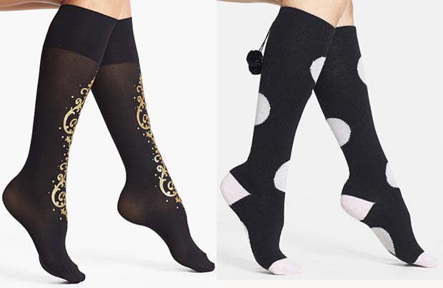 christmas gifts for fashionistas designer socks baroque kate spade