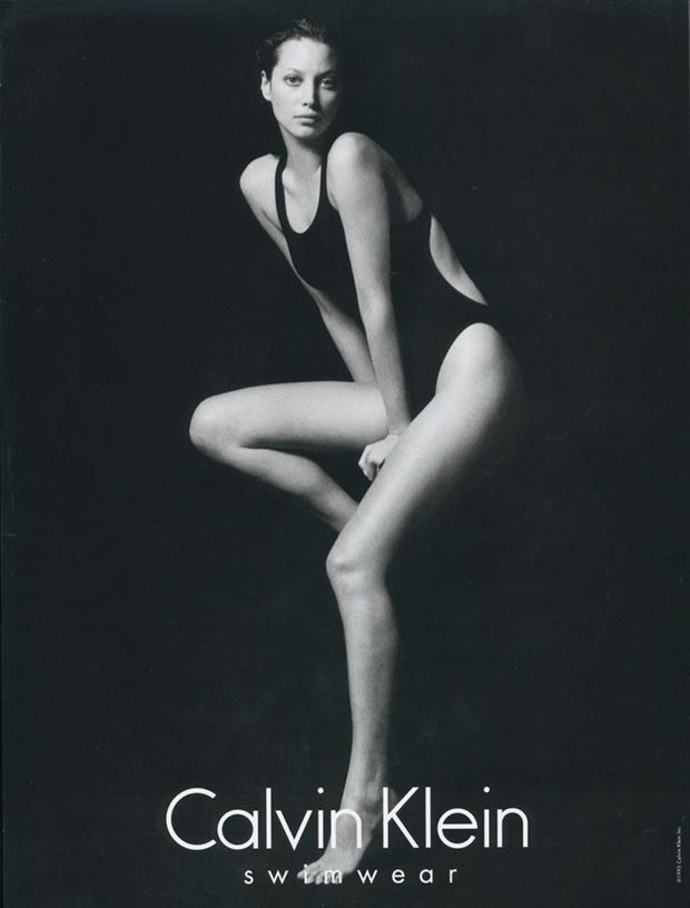 Christy Turlington Calvin Klein swimwear ads 1995