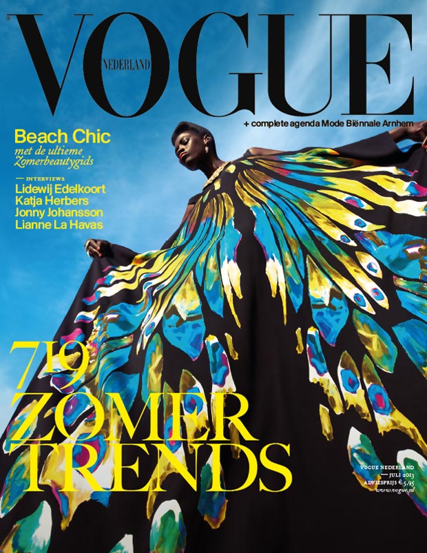 Outstandingly Colorful Vogue Netherlands July 2013 Kinee Diouf