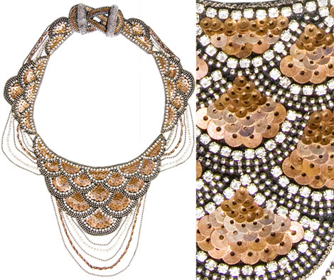 Copper sequins necklace Suzanna Dai