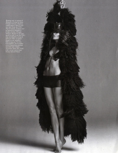 Daria Werbowy Vogue Paris August 2008 Issue