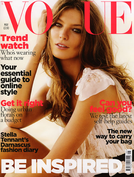 Daria Werbowy Vogue UK May 2009 cover