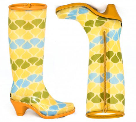 Funny Cute Floral And Colorful Dav Rain Boots