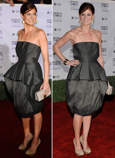 Debra Messing People s Choice Awards 2009 gray dress