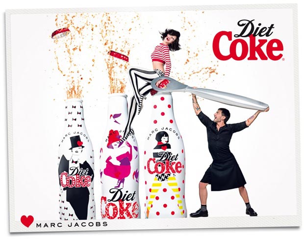 Diet Coke bottles designed by Marc Jacobs