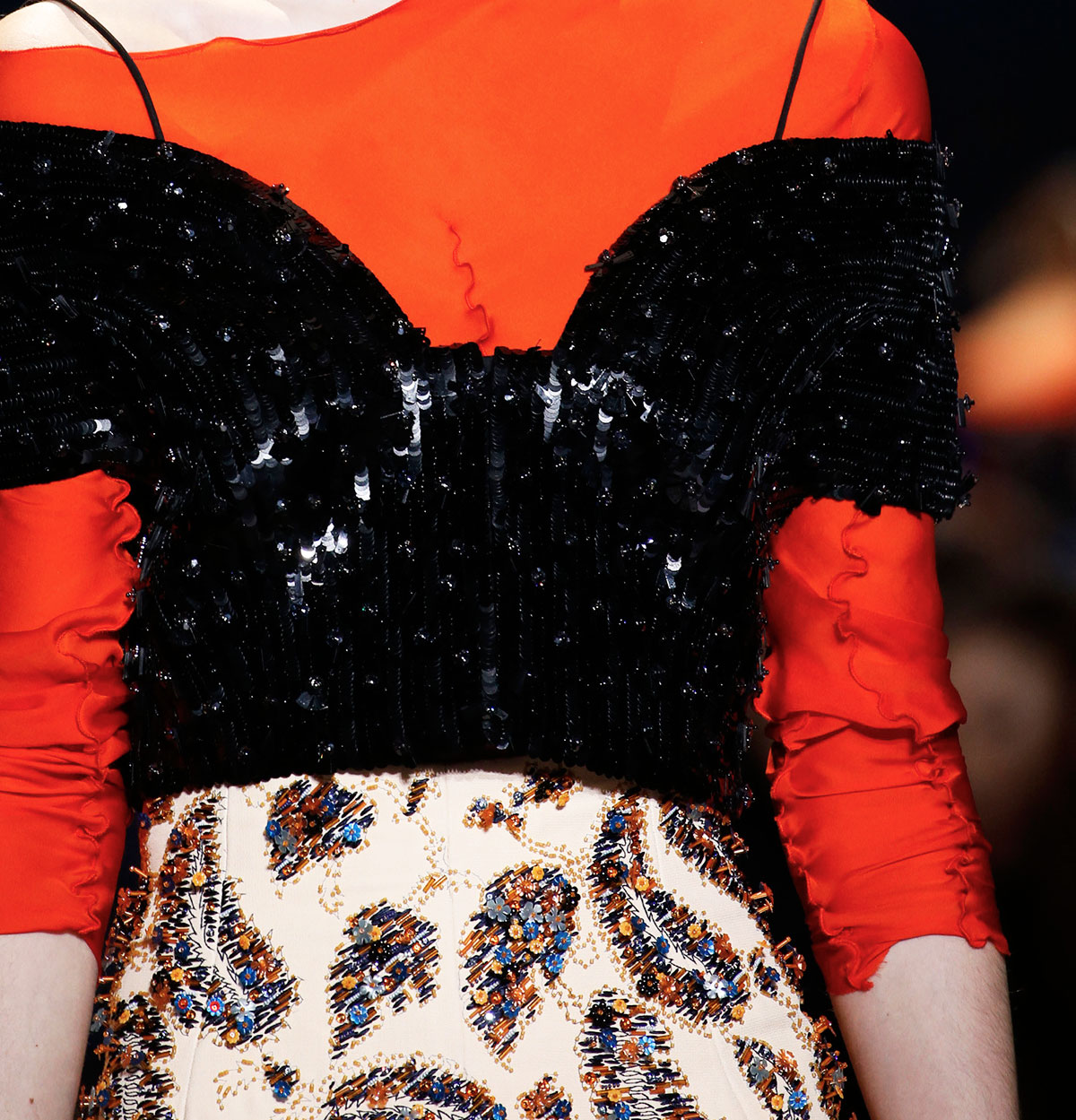 Dior Couture sequins embroidery ss16