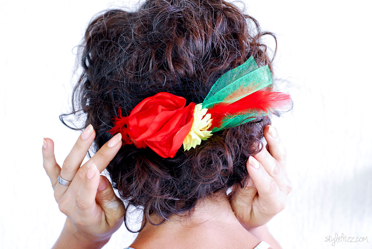 diy flowers hair accessory