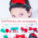 diy how to summer headband watermelon bow tutorial step by step
