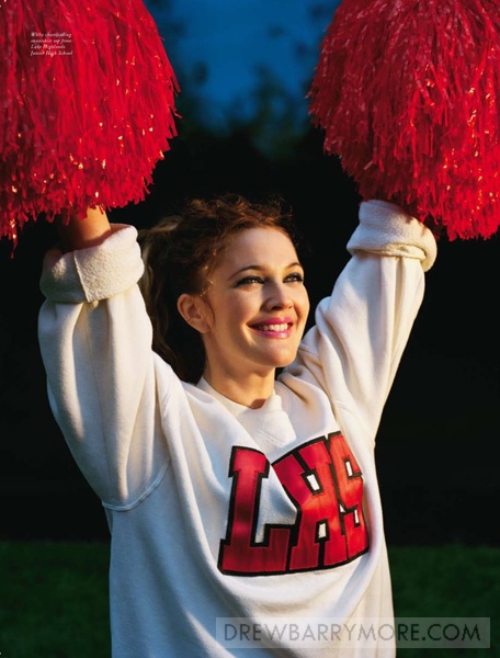Drew Barrymore Pop magazine November animals issue cheerleader