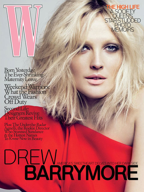 Drew Barrymore W Magazine April 09 cover