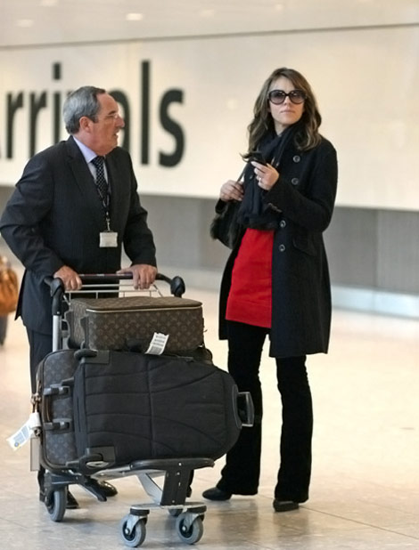 Elizabeth Hurley luggage