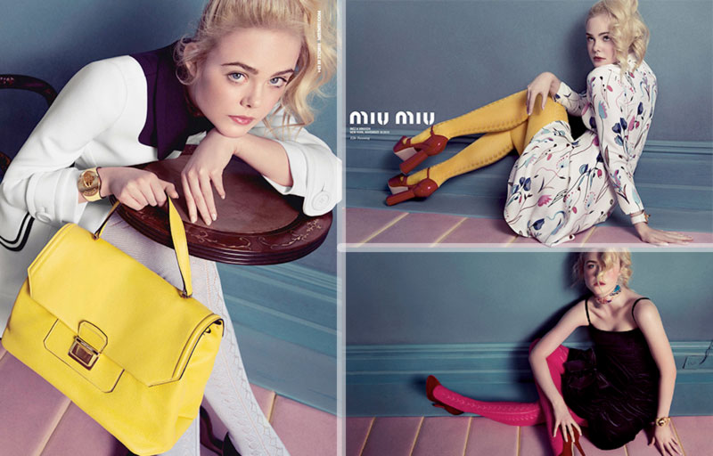 Elle Fanning MiuMiu Spring Summer 2014 ad campaign