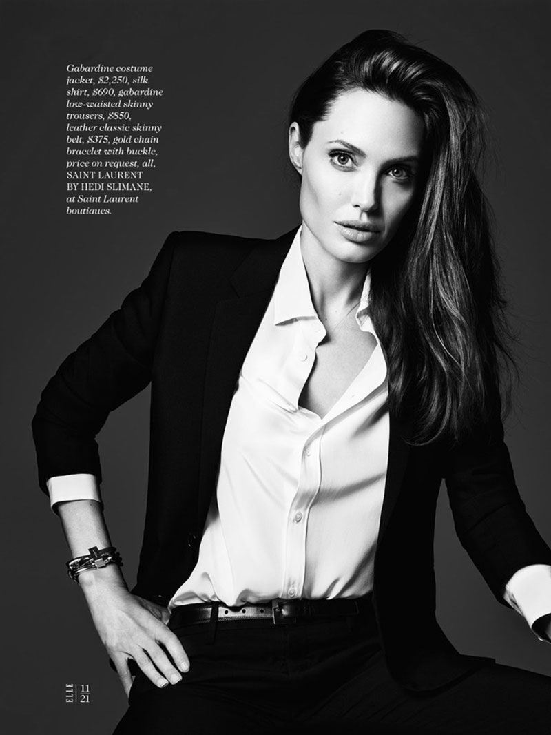 Elle Magazine Angelina Jolie by Hedi Slimane