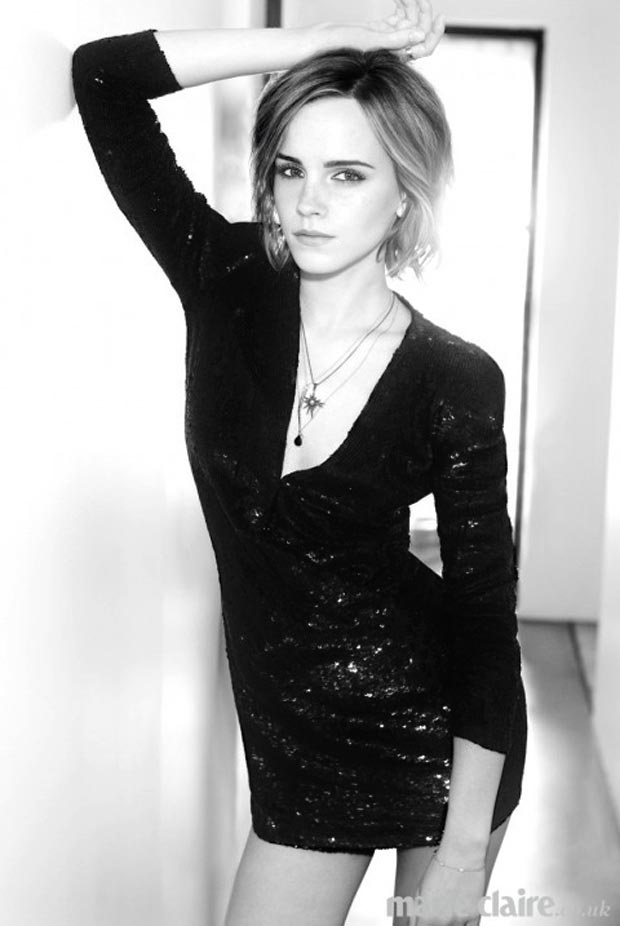 Emma Watson lbd Marie Claire UK February 2013