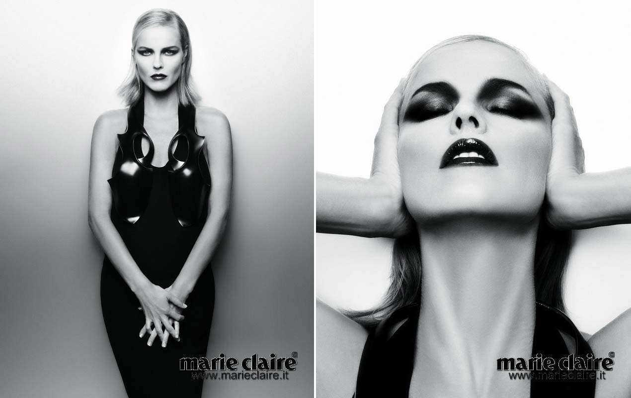 Eva Herzigova Marie Claire calendar Karl Lagerfeld June