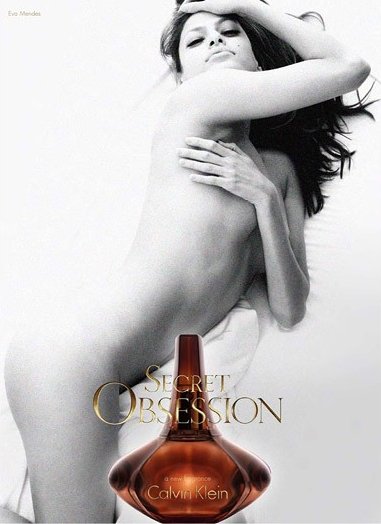 Eva Mendes Calvin Klein Secret Obsession Perfume Ad Print