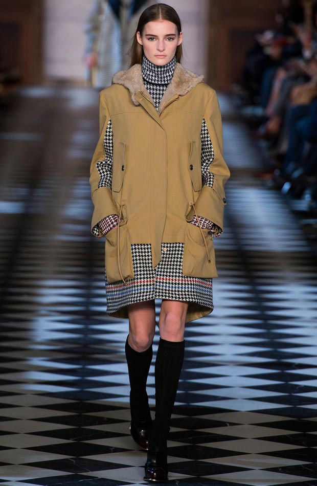 fall camel checkered print coat Tommy Hilfiger FW 2013
