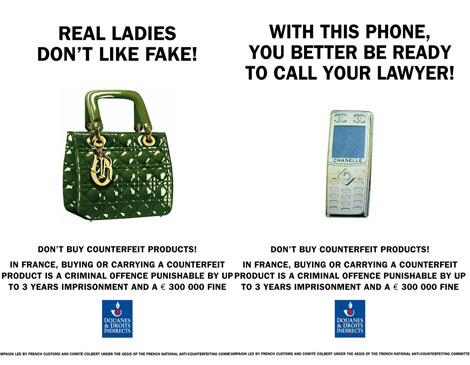 france luxury goods association launched anti counterfeit campaign
