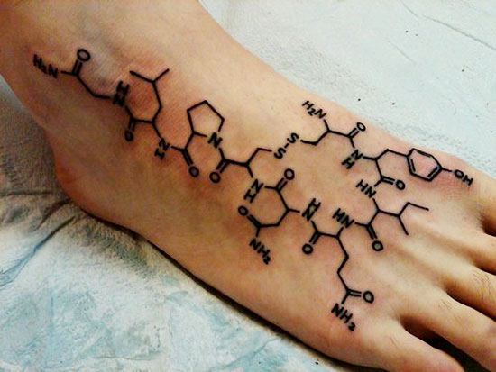 geek ink chemical formula Oxyitocin tattoo