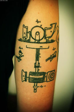 geek ink Mr Edison Phonograph tattoo