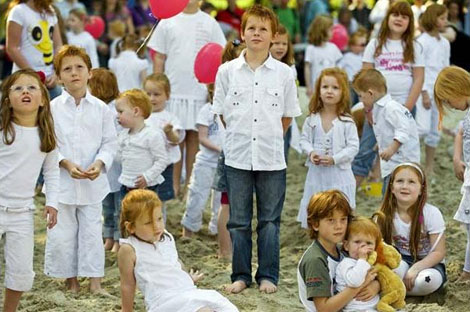 Ginger hair people gathering Holland