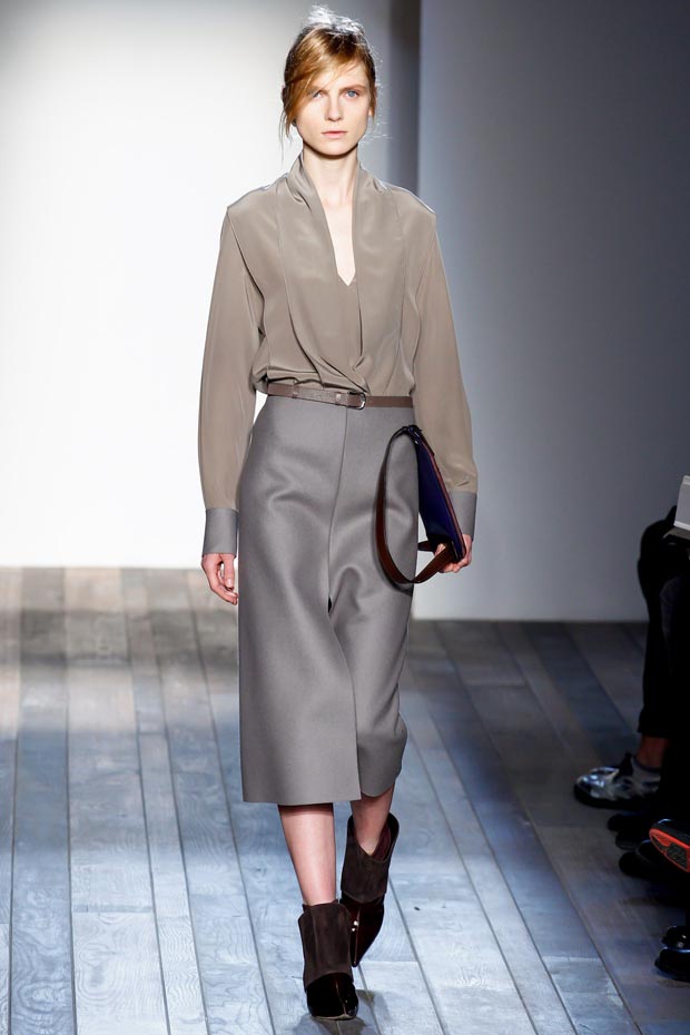 gray fall look Victoria Beckham Fall 2013 collection