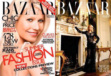 Gwyneth Paltrow Harper s Bazaar May 2010 covers