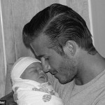 Harper Seven Beckham picture with dad David