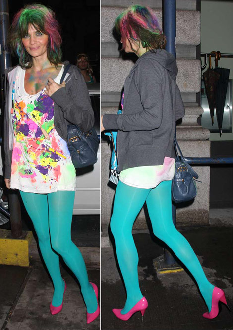 Helena Christensen Colorful disguise