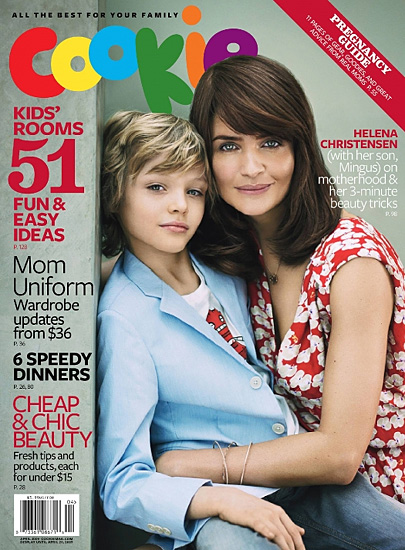 Helena Christensen son Cookie magazine cover