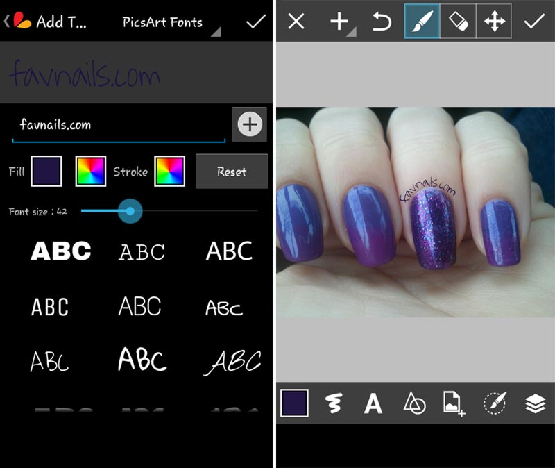 how to curved watermark for nails instagram