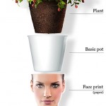 How to face print flower pot