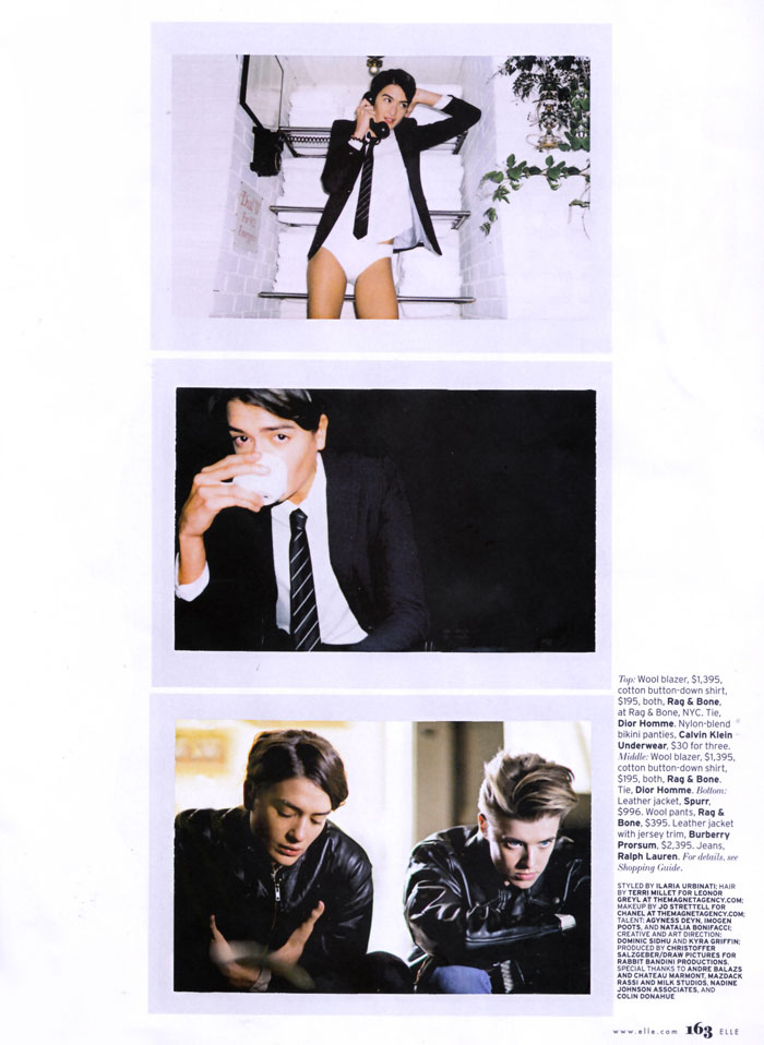 Agyness Deyn Photographed By James Franco For Elle Magazine